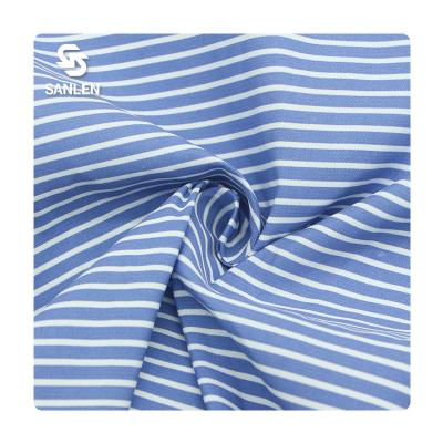 China 75D Peach Waterproof Skin Recyecle Unbrushed Stripe Printed Outdoor 100% Polyester Digital Printing Fabric For Jacket for sale