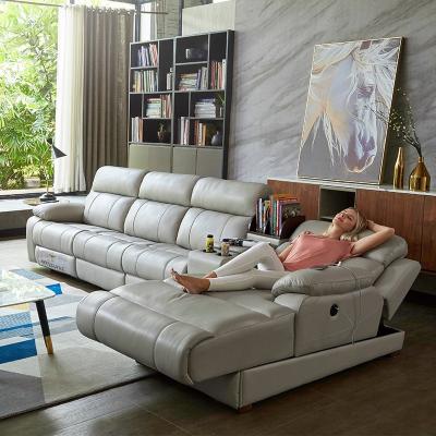 China Modern L Shaped Stretch Sofas Sectionals Set Recliner 3 Seater Wide Leather Recliner Sofa Furniture High Quality Living Room Sofa for sale