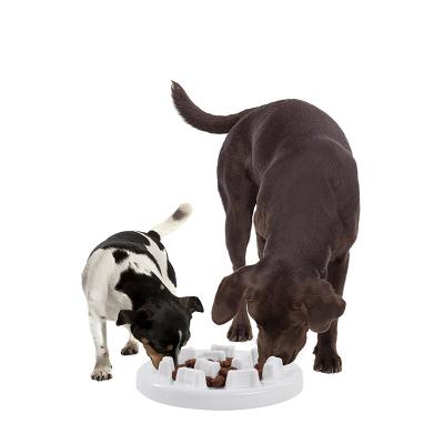 China Cat And Dog Feeding Bowl Pet Feeder Slow Feeder Portable Environmentally Friendly Ceramic Slow Feeder Dog Bowl for sale