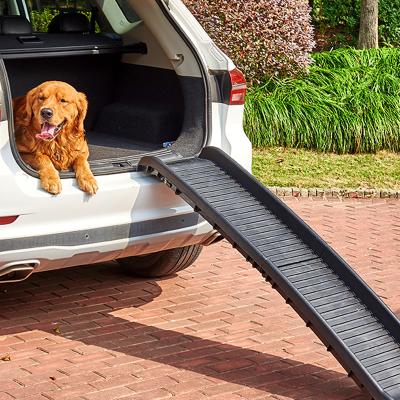 China Lightweight Durable Small Animals Car Trucks Folding Portable Dog Ramp Stair Dog Ramps Vehicle Ramp for sale