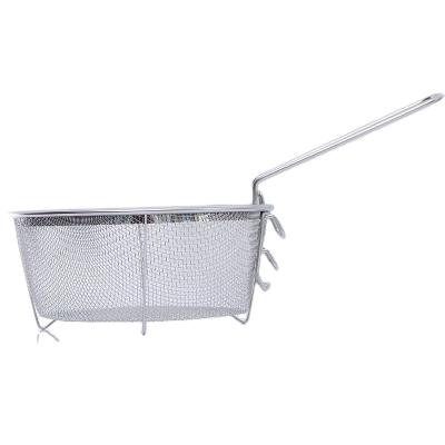 China New Type Viable Mesh Deep Fryer Basket Rectangular Commercial Fryer Basket for sale