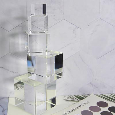 China Clear Empty Crystal Cube In Europe Crystal K9 Quality Good For 3d Laser Engraved Block For Engraving Gifts for sale