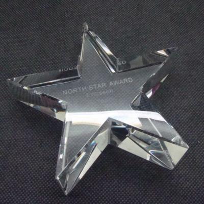 China China customized clear crystal star shape logo k9 quality glass crystal paperweight for gifts for sale