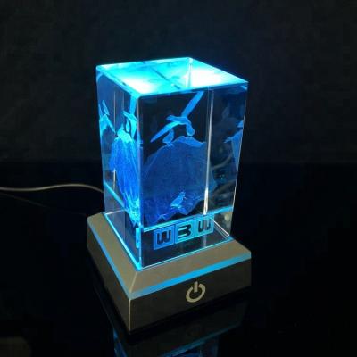 China All Regions 2018 New 3d Printing Lead Crystal Square Crystal Light Base for sale