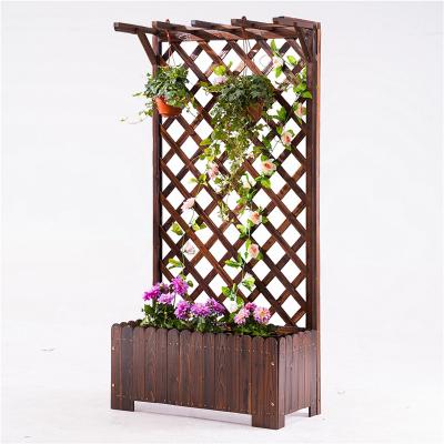 China Easy Installment Wooden Litgrow Planter with Trellis for Growing Vine, Garden Raised Bed, Privacy Screen for Backyard, Patio, Deck, Cafe for sale