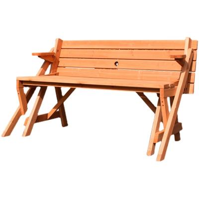 China Easily Assembled Outdoor Litgrow Bench Park Chair For Leisure Double Balcony Table Garden Villa Farmhouse Solid Wood Multi Function Dual Function for sale