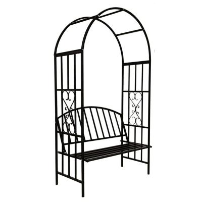 China Balcony Litgrow Metal Garden Axle Wedding Arch 205cm H X 114cm W Outdoor Indoor Lightweight Free Assemble Metal Arch With Chair for sale