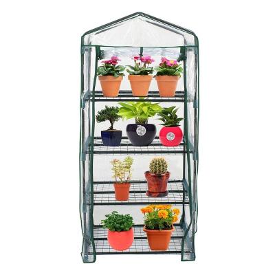 China Litgrow 4 Tier Easily Assembled Mini Greenhouse 27x 19.5 x 63 inch come with clear PVC coating for sale