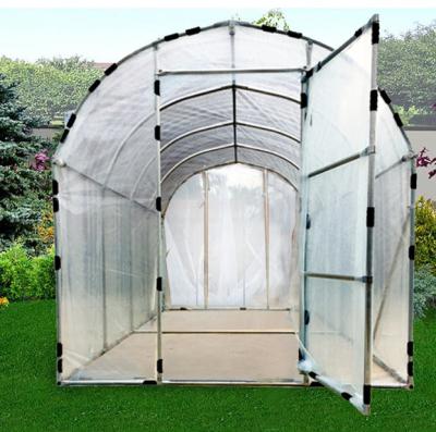 China Litgrow Easily Assembled Waterproof Sunscreen Galvanized Greenhouse Steel Tube Walkway For Succulent Flower Mushroom Cultivation Flower House for sale