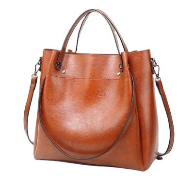 China Polyester 2022 New Women's Korean Fashion Leather Handbags Large Capacity Ladies Girl's Simple Diagonal Hand Tote Bags Shoulder Bag for sale