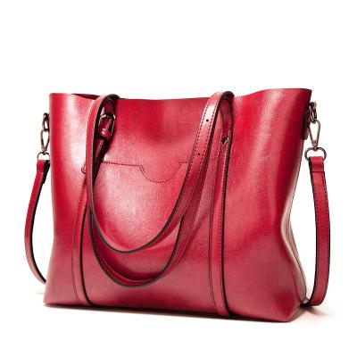 China Polyester 2022 New Women's Korean Fashion Leather Handbags Large Capacity Ladies Girl's Simple Diagonal Hand Tote Bags Shoulder Bag for sale