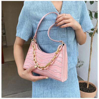 China 2020 new fashion summer new fashion spring girl bag French high quality soft alligator pattern small single shoulder mobile phone shopping bag for sale