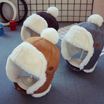 China New Baby Skin Pilot Keep Warmer Boys Trapper Girls Ushanka Hat In Winter High Quality COMMON Wholesale Friendly Windproof Earflap Hat for sale