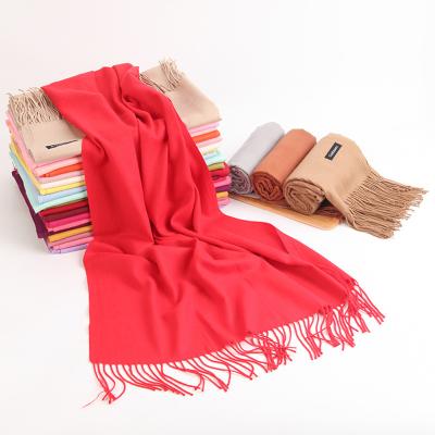 China Neutral/YouYe 200*70cm Both Men and Women High Quality Women's Winter Pashmina Shawls And Scarvese Polyester Cashmere Cheap Scarf With Tassel for sale