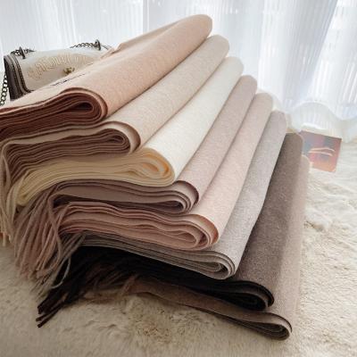 China Keep YouYe 2022 New Fashion Lady Warm Long Pure Color Scarf Shawl Winter Cashmere Scarf Warm For Women for sale