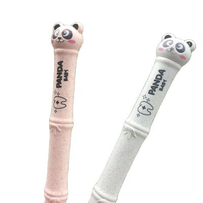 China Adult Bamboo Fine Bamboo Fiber Panda Cartoon Soft Toothbrush Eco-Friendly Natural 100% Organic Biodegradable Wholesale Home Charcoal for sale