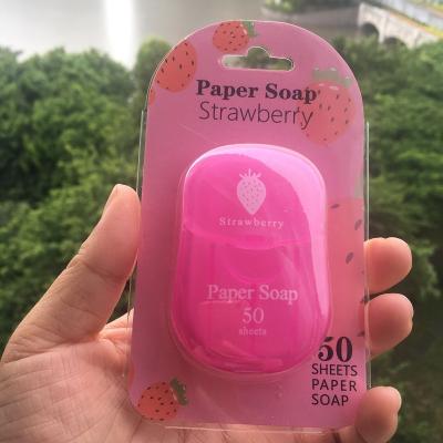 China Wash Hands Wholesale Cheap Price Disposable Soap Slice Portable Hand Soap Mini Paper For Travel for sale