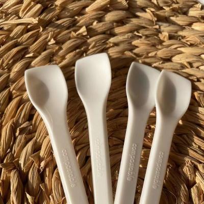 China Viable 100% Biodegradable PLA Ice Cream Spoon Doser Customized Packaging Available for sale