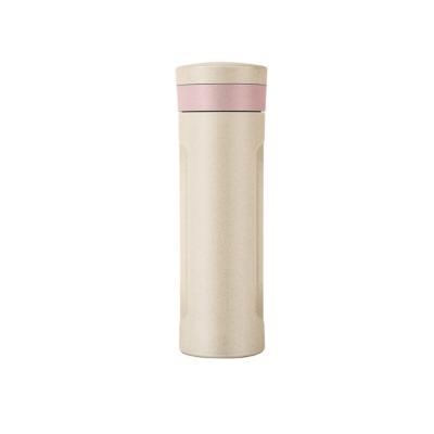 China New Product PORTABLE 430ml Portable Thermos Mug Custom Logo Solid Color Plastic Easy Mug for sale