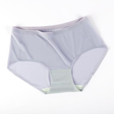 China New Viable Ultra-thin Ice Silk Underwear Seamless Breathable Waist Ladies Panties for sale