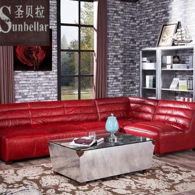 China America Genuine Leather Sectional Sectional Sofas Living Room Corner Sofa Set Comfortable Vintage Armless Furniture Vintage Sectional Sofas for sale