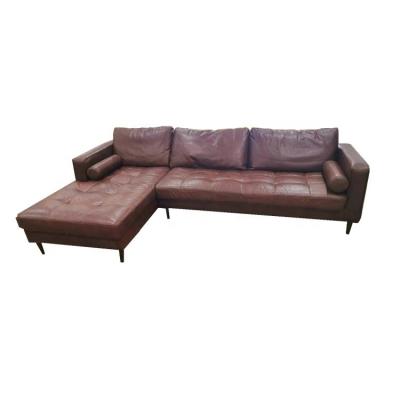 China Luxury Furniture Sofa Set Living Room Sofa Bed Design Genuine Leather Loveseat With Convertible Lounge Lshape Corner Sectional Sofa for sale