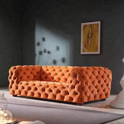 China American Style Ornate Tufted Fabric Chesterfield Sofa Luxury Classic Sofa For Living Room Hotel Furniture for sale