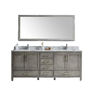 China Luxury Bathroom Vanity Cabinet Modern Design Slate Countertops Luxury Vanity Cabinet for sale