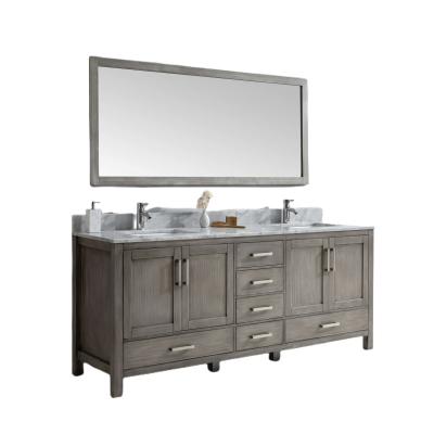 China Environmental Friendly Bathroom Furniture Sink Basins Worktop Vanity Cabinet Wall Mounted Vanity Cabinet Customized for sale