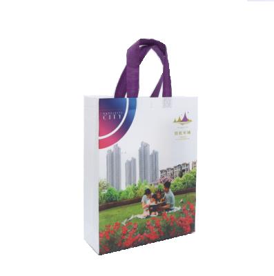 China Custom logo eco-friendly reusable wholesale promotional nonwoven grocery handle /eco shopping grocery bag for sale