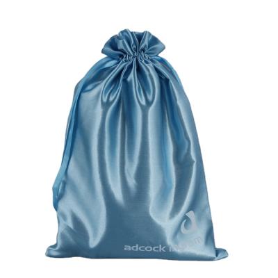 China Storage or wholesale custom wigs drawstring bag hair extension packaging satin hair bag satin wig bags custom logo for sale