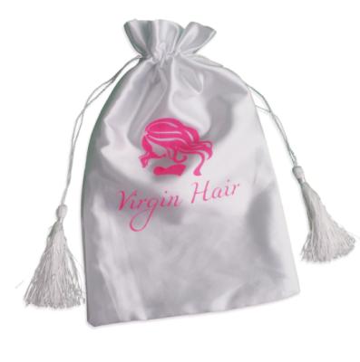 China Wholesale Price Logo Draw String Bag Satin Custom Folding Drawstring Bag Wig Storage Silk Bag for sale