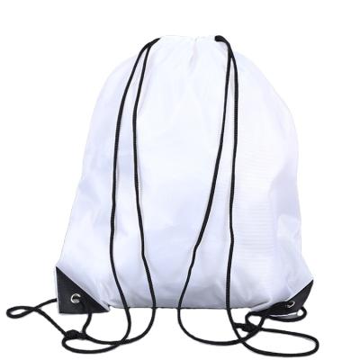 China Gift Bag Free Sample 210D Polyester Drawstring Bag Custom Printed Sport Backpacks for sale