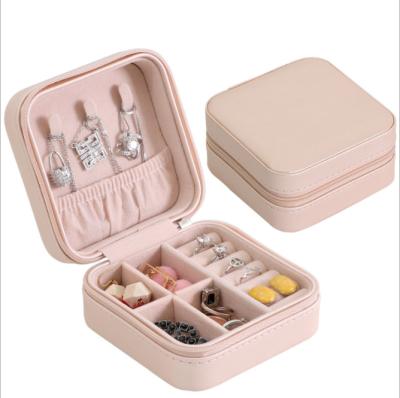 China Eco - Friendly Luxurious Small Travel Jewelry Holder Women And Girl Jewelry Boxes With Storage for sale