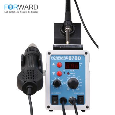 China Rework FORWARD Mini Hot Air Gun 878D SMD BGA Heater Soldering Soldering Station For IC SMD Desoldering Repair Mobile Phones for sale