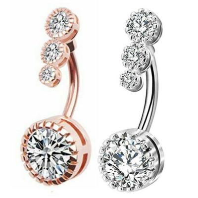 China FASHIONABLE Goods Using Low Price New Hot Round Ornament Diamonds Women Sexy Navel Piercing Rings for sale