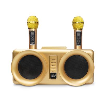 China Indoor Portable Karaoke System Home Theater Family Speaker System Tooth Karaoke Speaker Blue Condenser Microphone Set For Home Meeting for sale