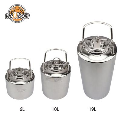 China Beer Stainless Steel Home Brew 5 Gallon 6L 10L 19L 24.5L Ball Lock Cornelius Beer Keg With Logo Custom for sale