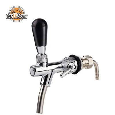 China Home Brew Kegerator Draft Beer Adjustable Flow Control Stainless Steel Home Brew Bar Drink Beer Keg Dispenser Tap Faucet for sale