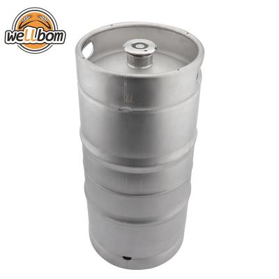 China Beer 304 30L USA Standard 1/4 Stainless Steel Beer Kegs Sankey Keg for sale