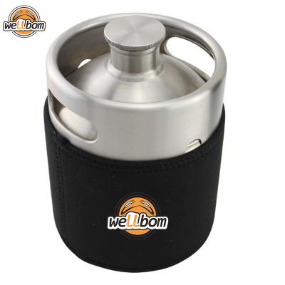 China 2L Home Stocked Stainless Steel Brew Craft Beer Mini Keg Price With CUSTOM LOGO for sale