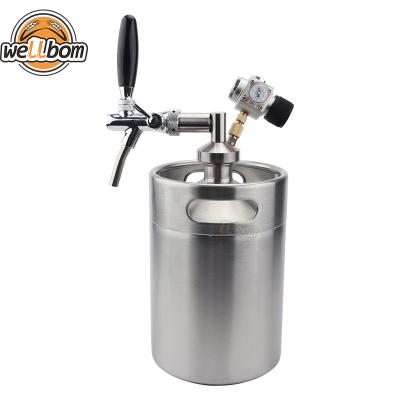 China Beer best sell different capacity stainless steel barrel cerveza keg with CO2 dispenser mini keg for sale