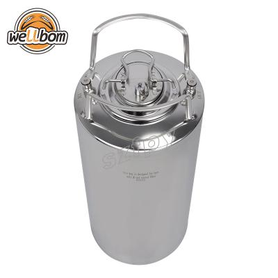 China 19L Viable 5 Gallon Tank Stainless Steel Ball Lock Draft Beer Keg With Nitrogen Cornelius Keg Dispense Kit for sale