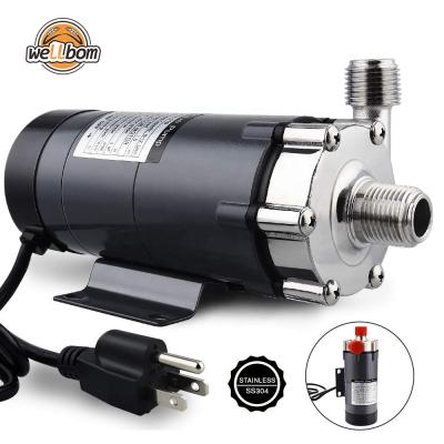 China Stainless Steel 15R 220V 1/2 NPT Magnetic Transmission Pump Home Brew Beer Electro Magnetic Transmission Pump For Beer Wine Brew for sale