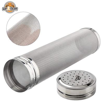 China Brew Hop Spider Stainless Steel 300 Micron Hop Spider Filter Mesh Dry Hopper 7x30cm 7x18cm for Home Brew Cornelius Keg for sale