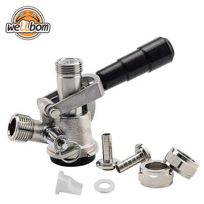 China Sustainable Type Beer Keg Coupler , All Stainless Steel 304 Keg Tap Coupler Newcomers D Beer Dispensing Equipment for sale