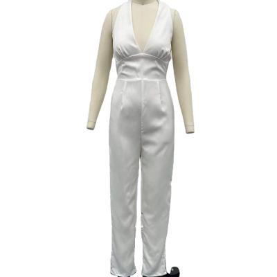 China New Arrival Success Straight Leg Woven Tie Halter Neck Back Overalls QUICK DRY for sale