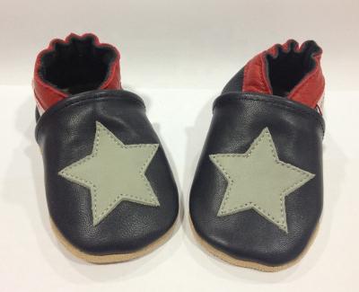 China Anti-slippery Baby Prewalker Shoes Soft Sole Infant Leather Shoes for sale