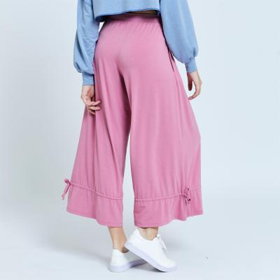 China QUICK DRY Women Flower Modal Flare Pants Soft Breathable Wide Leg Pants for sale