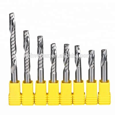 China Plastic Solid Carbide Down Cutting Cutter Single Flute End Mill for sale